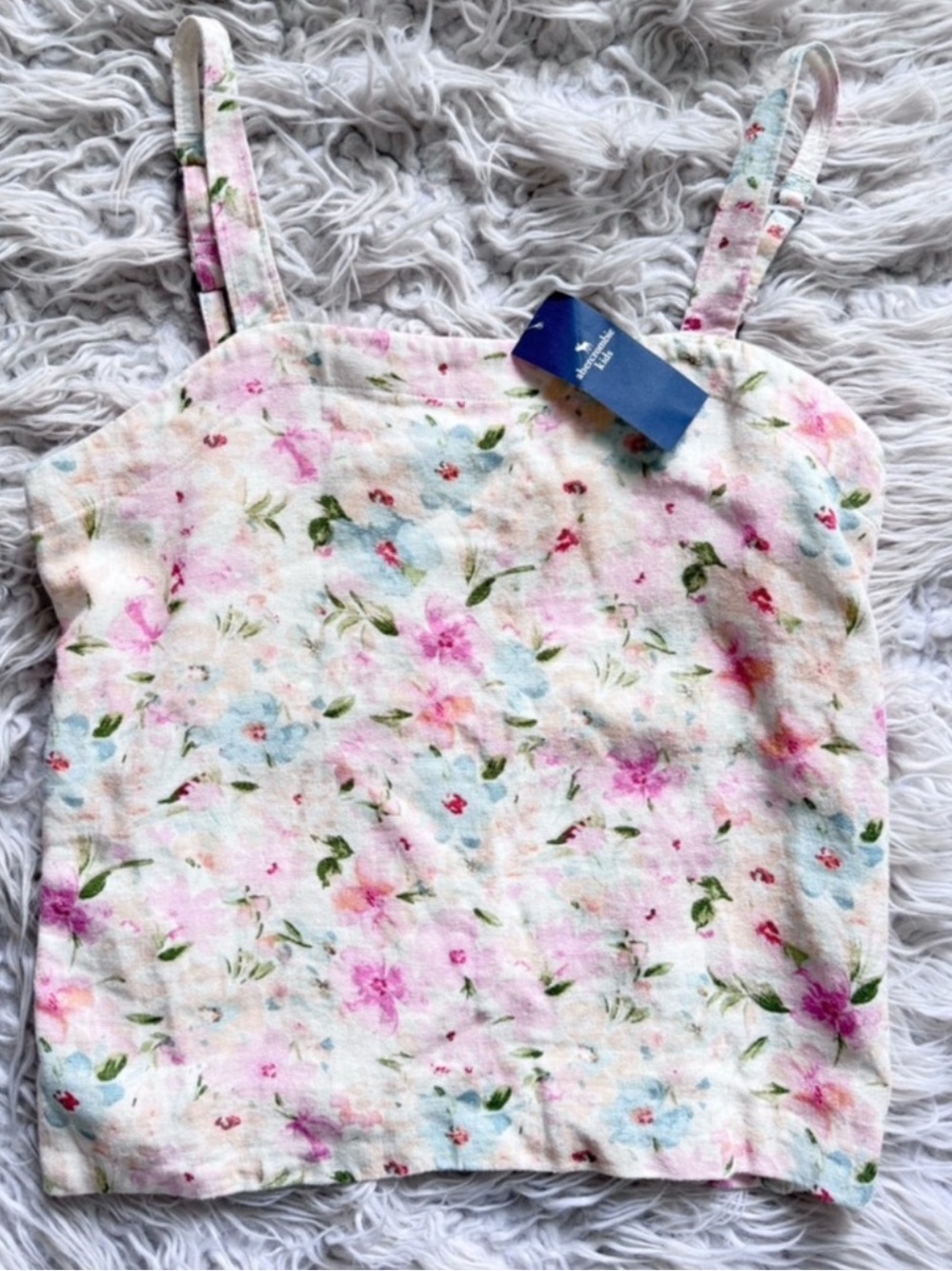NWT Abercrombie Kids Linen Floral Tank Top - Multicolor